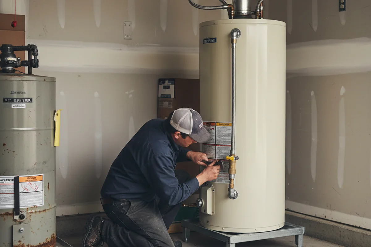 Water heater and shutoff valve replacement in Cody