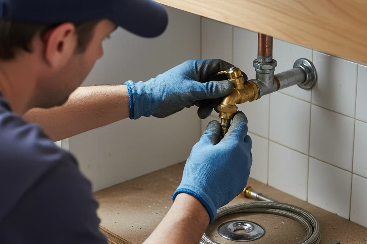 Shutoff valve and fitting work during Emergency Plumbing in Cody